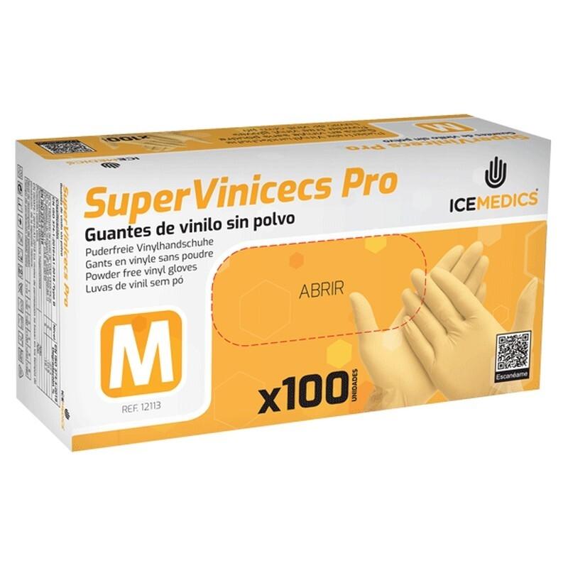 PAQ.100 U. GUANTES VINILO SUPERVINICECS S/POLV