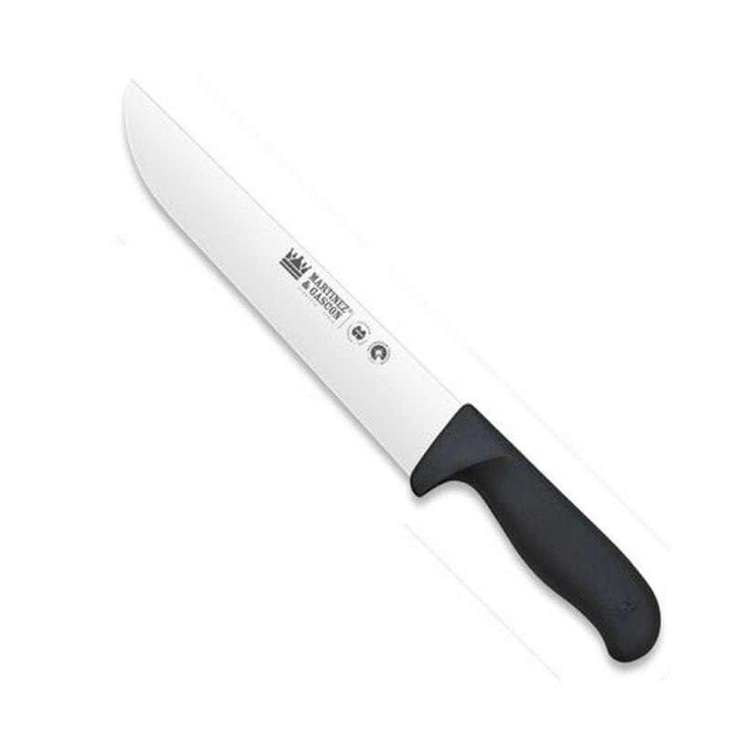 CUCHILLO CARNICERO MANGO INYECTADO NEGRO 22,5CM