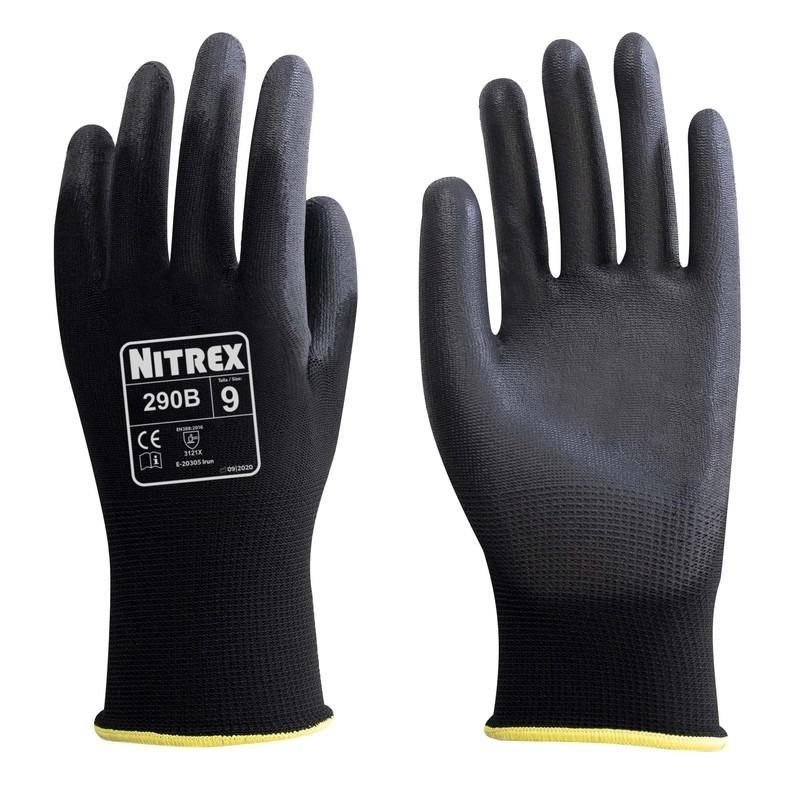 PAR GUANTES POLYESTER GALGA13 .NEGRO