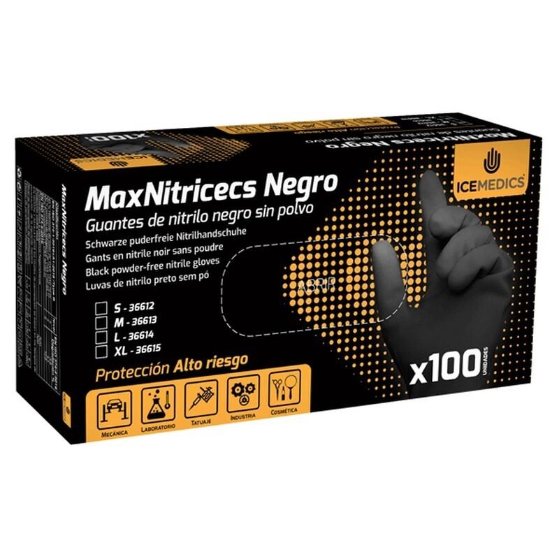 PAQ.100 U. GUANTES NITRILO MAXNITRICECS