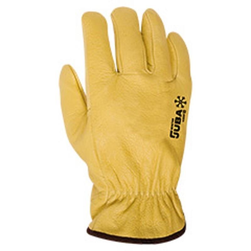 GUANTES PIEL FLOR VACUNO INT.ALGOD