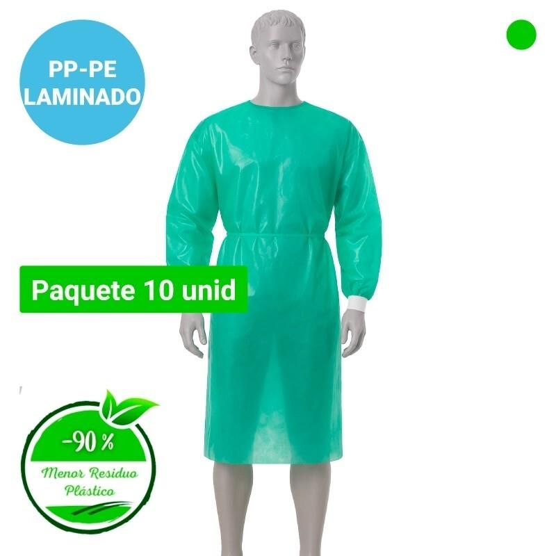 BATA HOSPITALARIA LAMINADA PP+PE PU  O GOMA ALTO GRAMAJE