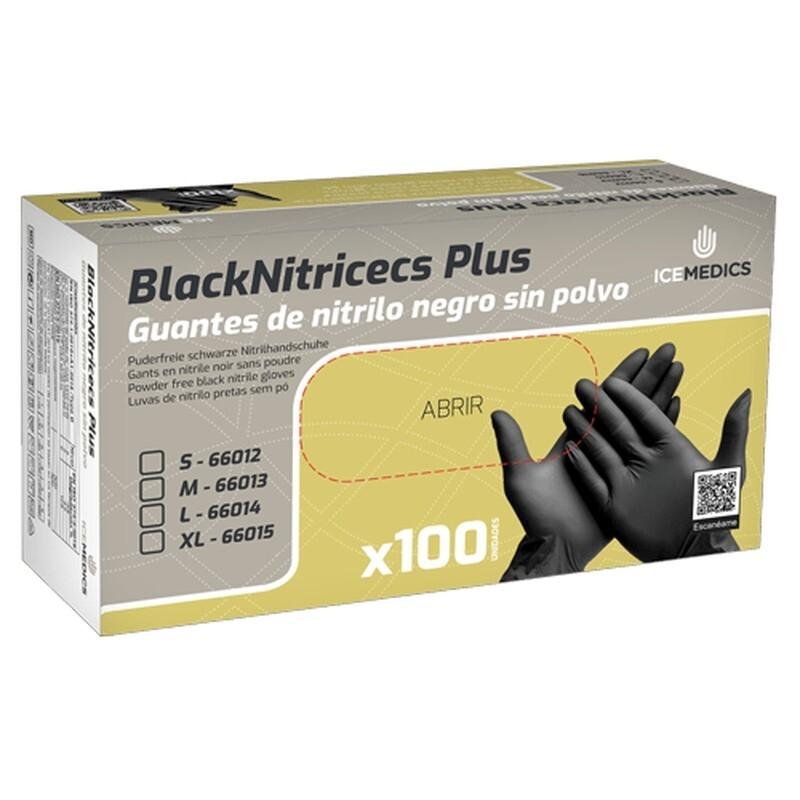 PAQ. 100UDS GUANTES NITRILO BLACKNITRICICECS