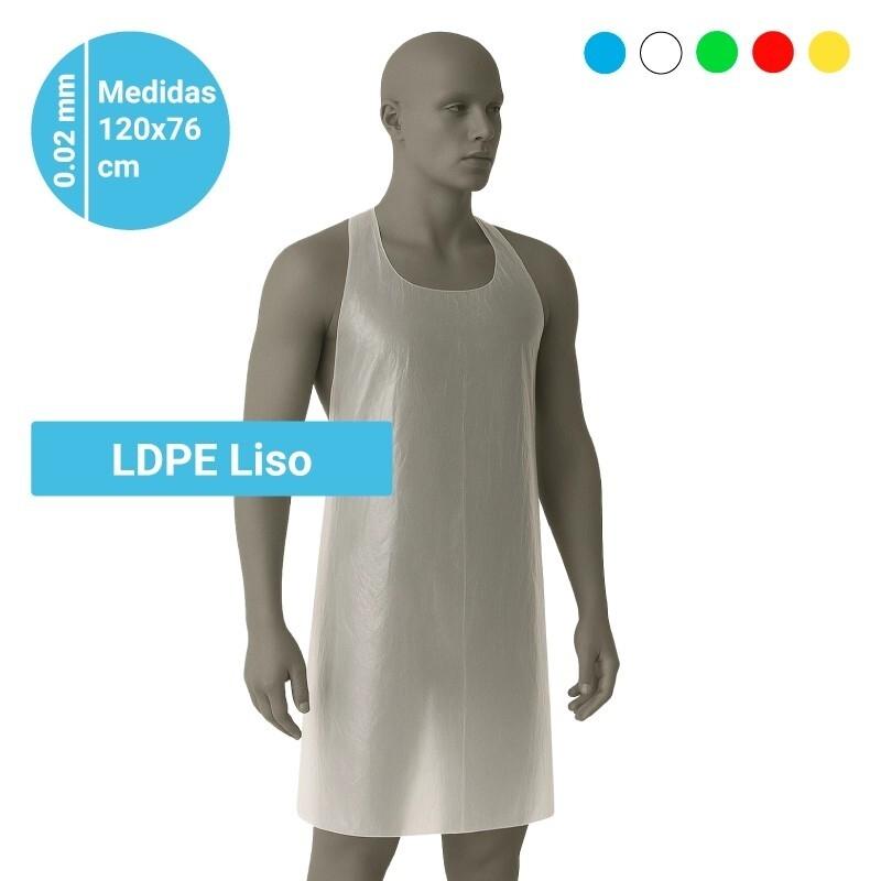 PAQ. 100 U. DELANTAL POLIET LISO 0,02 MM