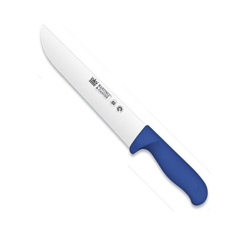 CUCHILLO CARNICERO MANGO INYECTADO AZUL 22,5CM