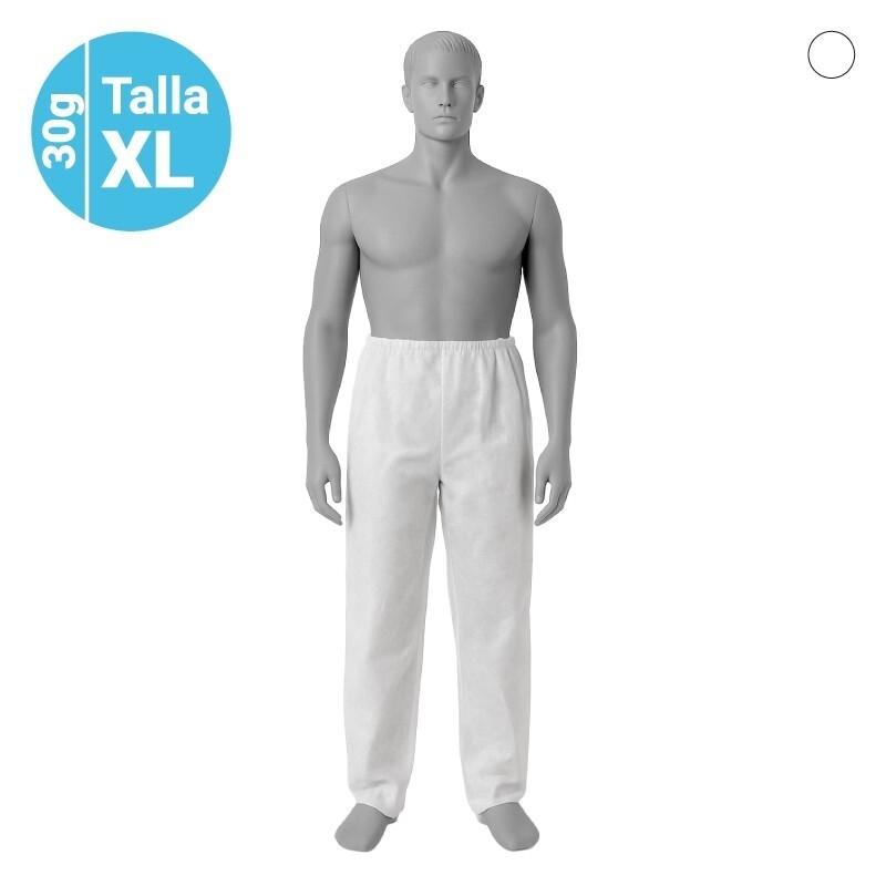 PANTALON POLIPROPILENO 30G BLANCO UD . T/.2XL