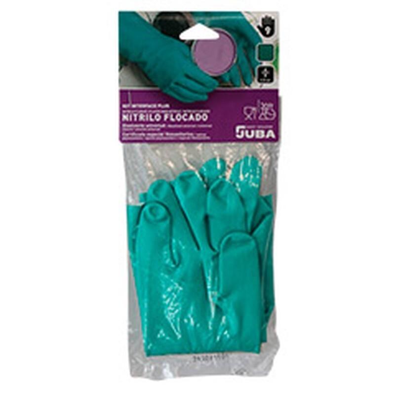 PAR GUANTES NITRILO FLOCADO LIGERO