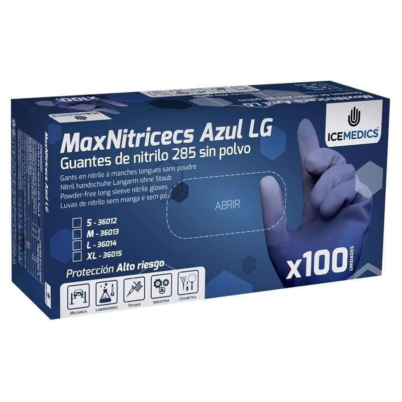 CAJA GUANTES NITRILO LARGO AQL 1,5 CAJA 100