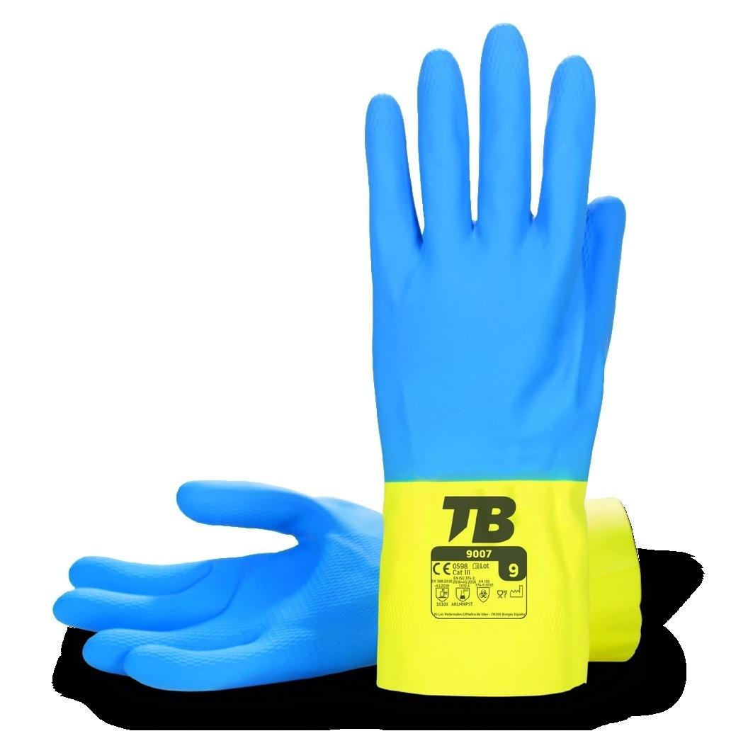 PAR GUANTES LATEX .AZUL