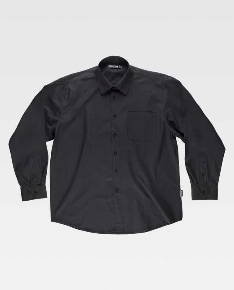 CAMISA BOTONES CON BOLSILLO MANGA LARGA