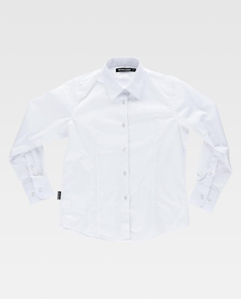 CAMISA SE  ORA BOTONES MANGA LARGA BLANC  T-XS
