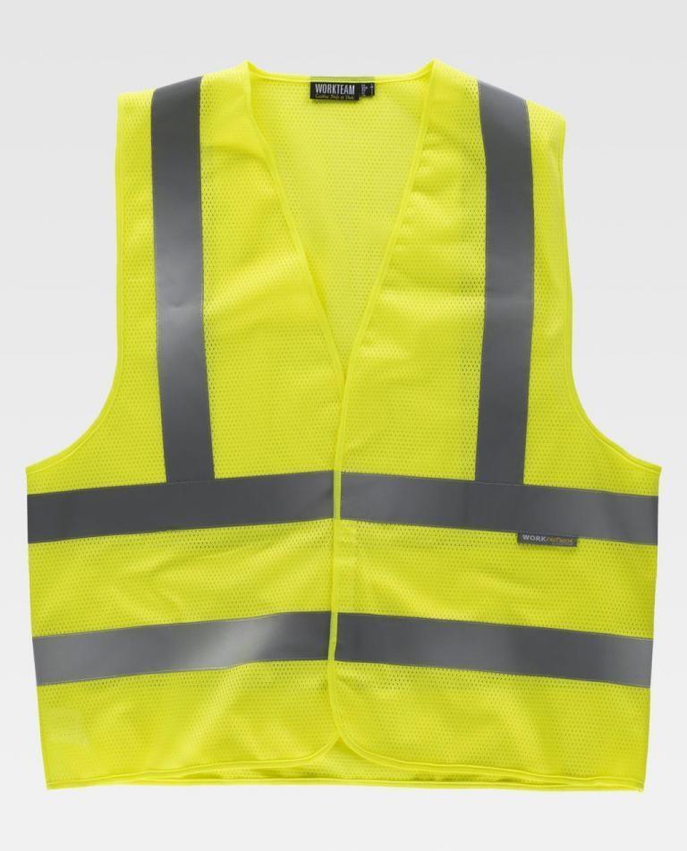 CHALECO ALTA VISIB. VELCRO C/BANDAS REFL.