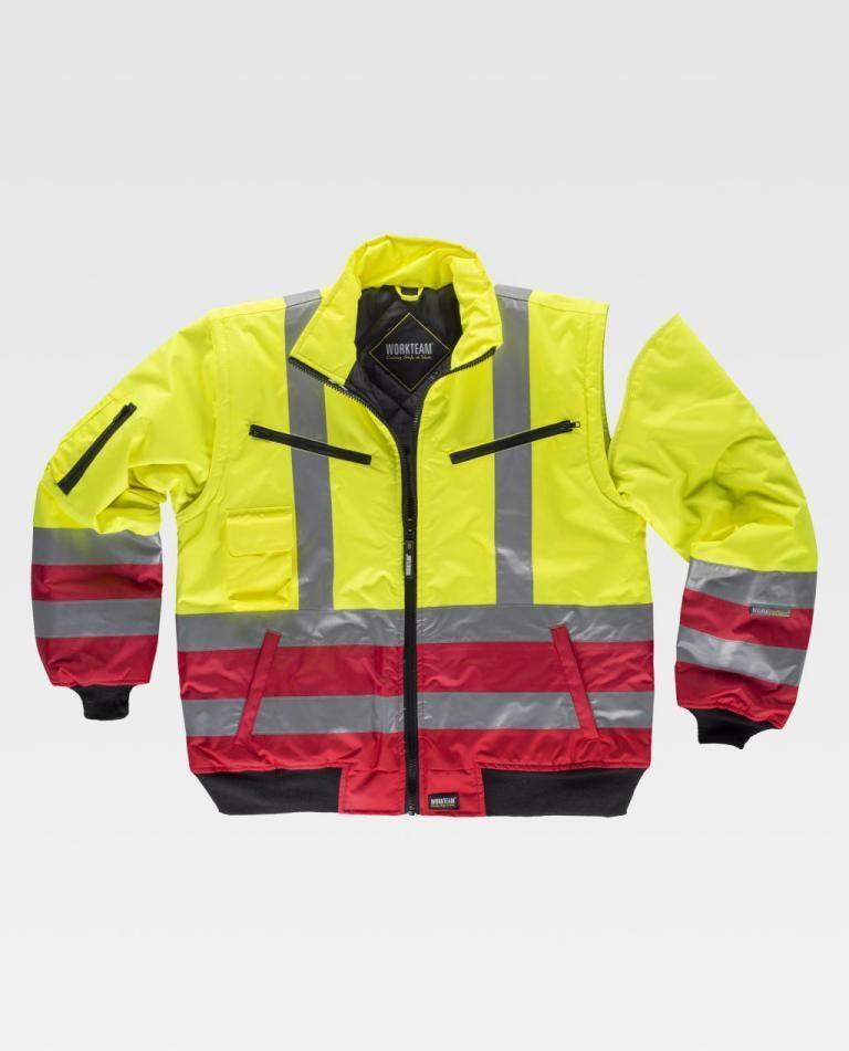CHAQUETA AV IMPERMEABLE COMBI .AMARILLO AV