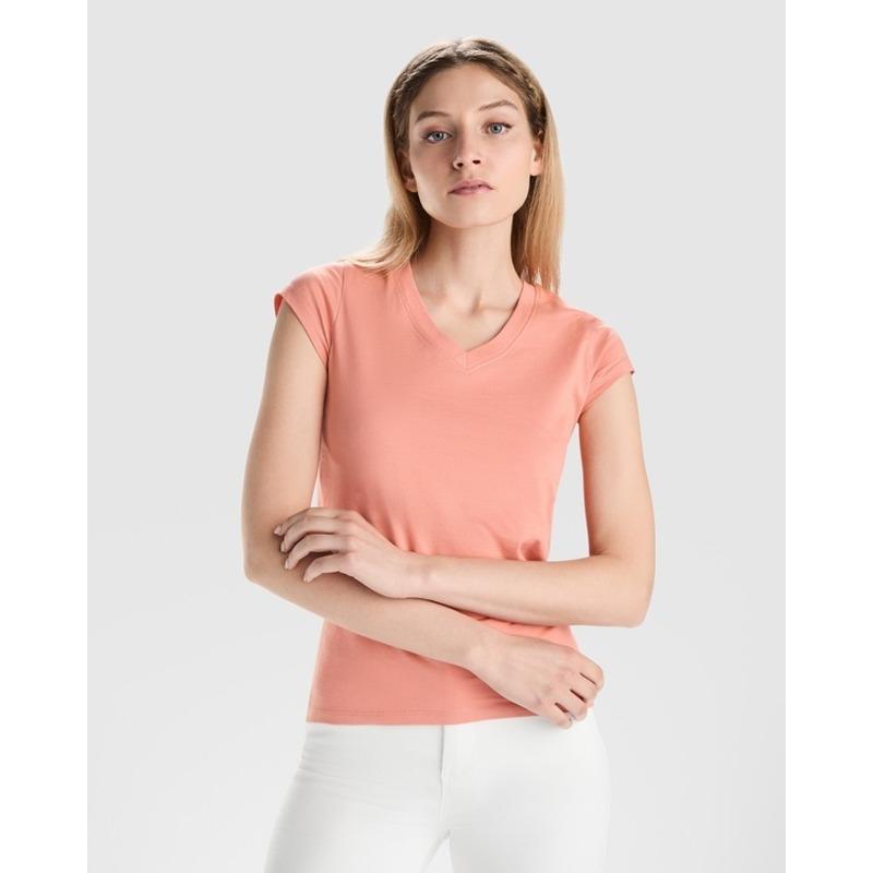CAMISETA VICTORIA M/C CUELLO PICO CORTE ENTALLADO