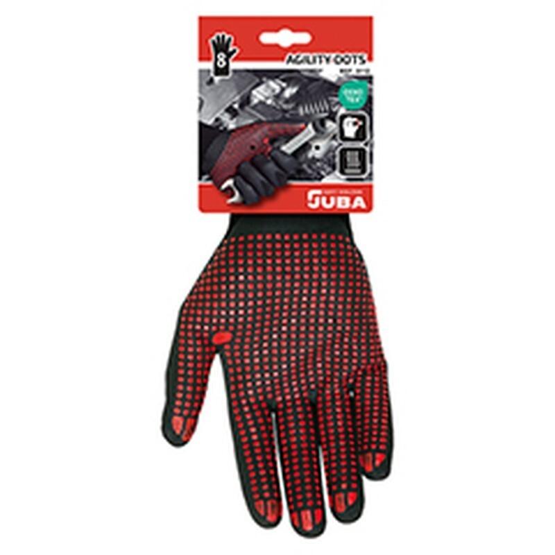 PAR GUANTES DE PROTECCION NITRILO H5112 AGILITY DOTS