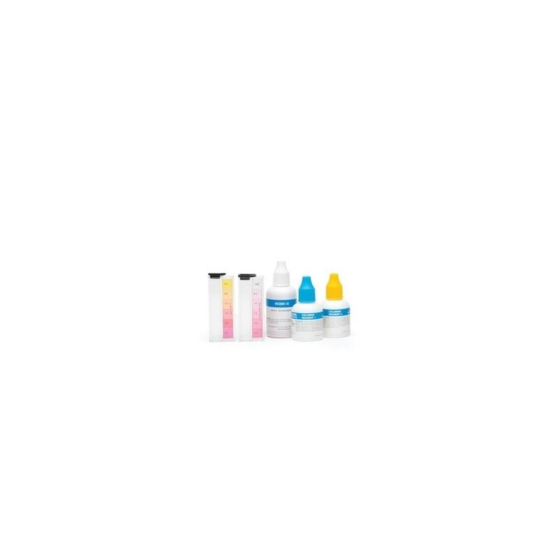 TEST KIT CLORO LIBRE Y PH (0,0 a 2,5 mg/ L - 6,0 a 8,5 pH) 50/ 100 test .. ..