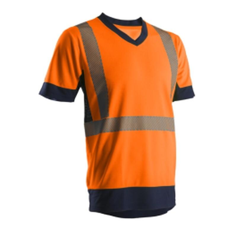 CAMISETA M/C C/BANDAS RETROREFLECTANTES PROTECCI  N UV