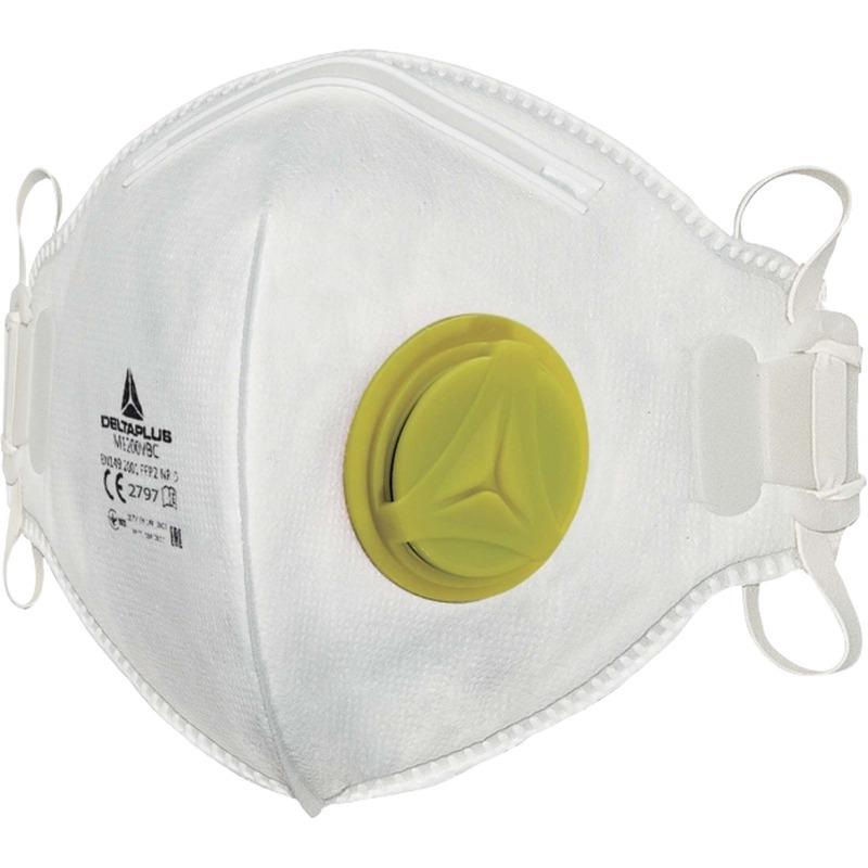 MASCARILLA FFP2 VALVULA LATERAL AMARILLA 10UDS