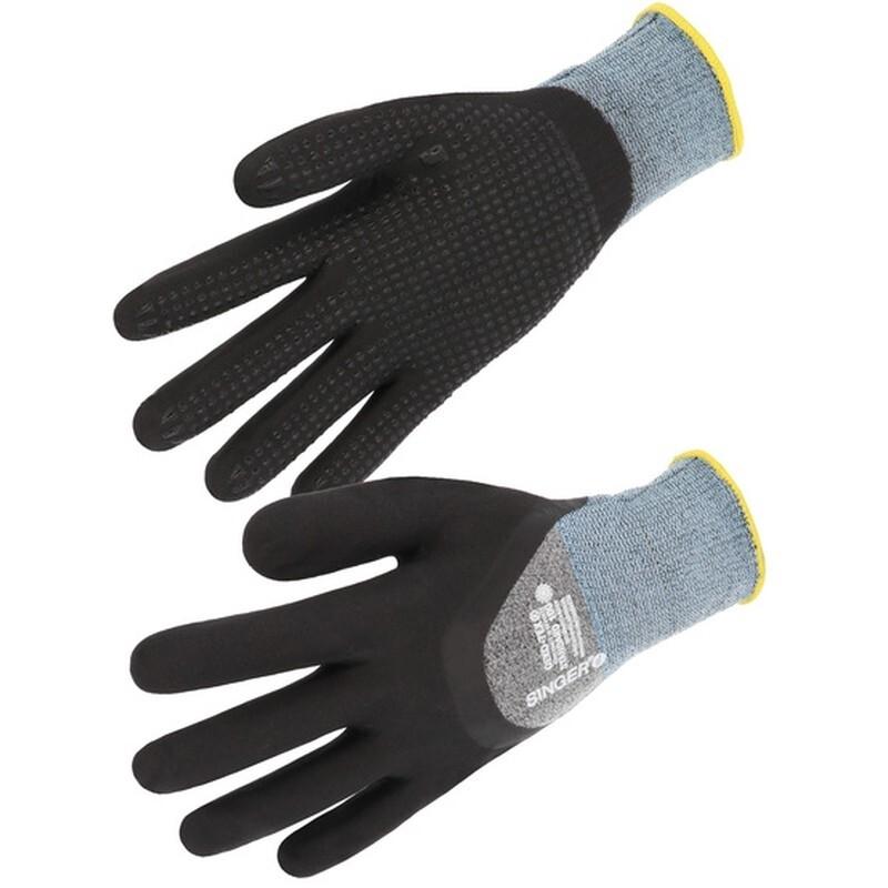 PAR GUANTES C7NITRILO ESPUMA EN PALMA Y MEDIO DORSO. PUNTOS NITRILO EN PALMA