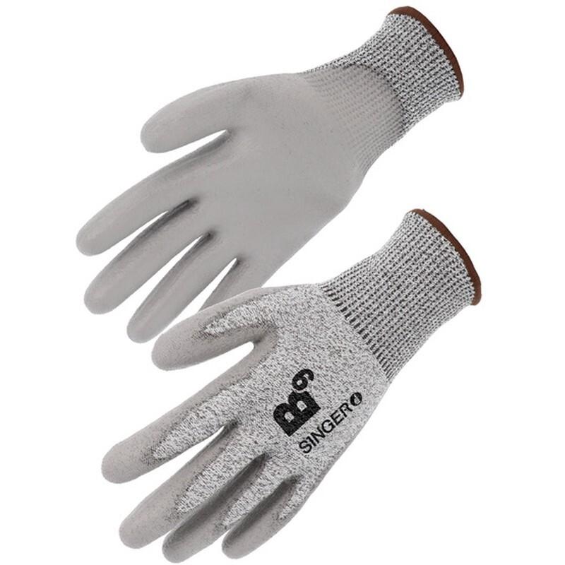 GUANTE PROTECCION CORTE B. FIBRAS PEAD. PALMA CON PU. GALGA 13. DORSO AIREADO