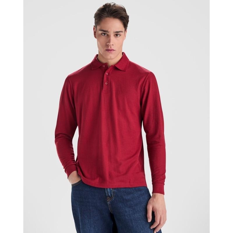 POLO CARPE M/LARGA TAPETA 3 BOTONES