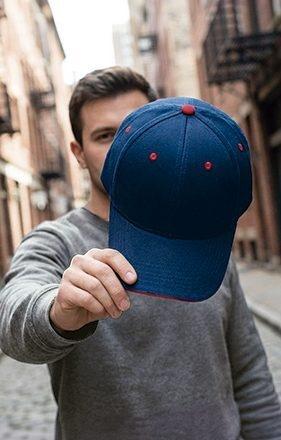 GORRA SARGA AZUL MARINO/ROJO LOTO