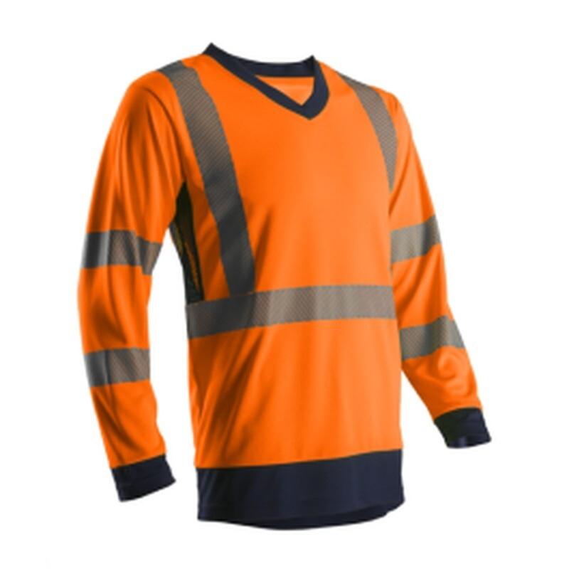 CAMISETA M/L C/BANDAS RETROREFLECTANTES PROTECCION UV