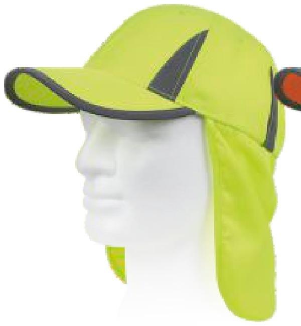 GORRA AV C/PROTECTOR NUCA .NARANJA ..
