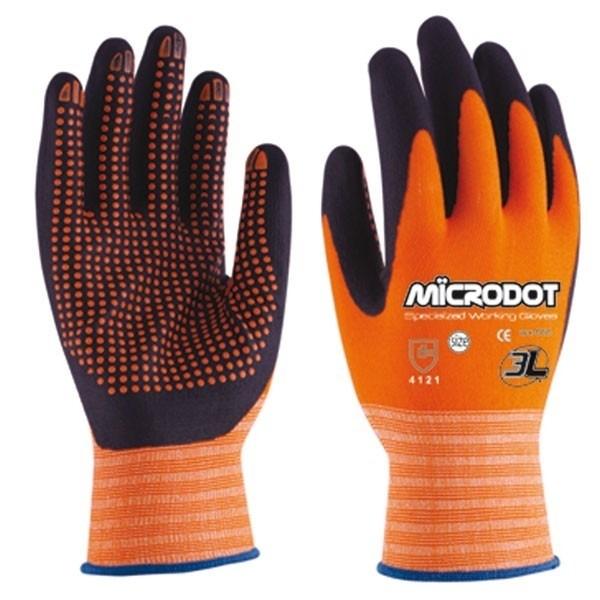 PAR GUANTES MICRODOT T-9